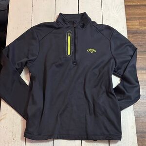 Callaway Men's Black Pullover with Neon Yellow Details